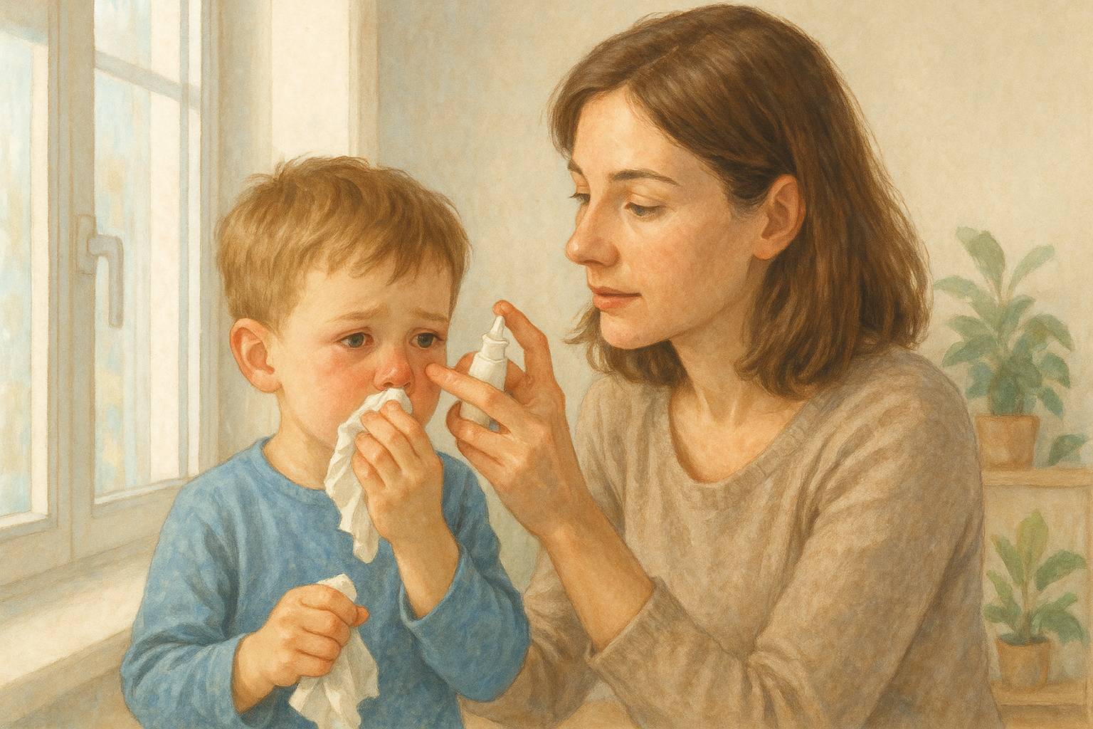 Alergia estacional en niños pequeños: síntomas y cuidados diarios