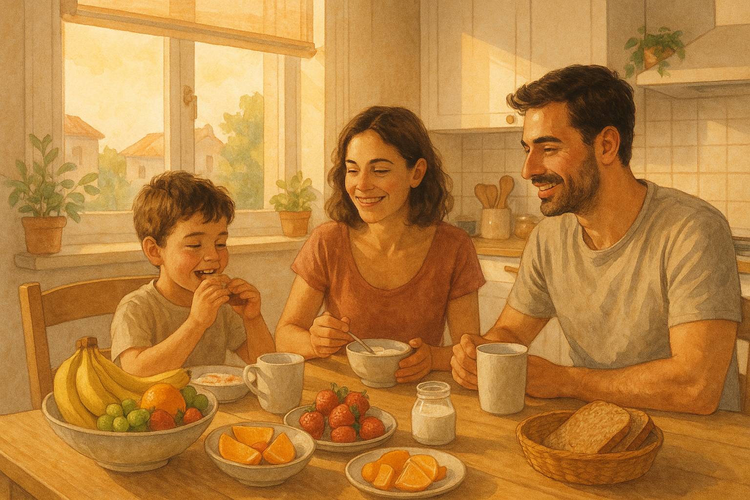 Cómo crear hábitos de desayuno saludable en niños de 3 a 6 años