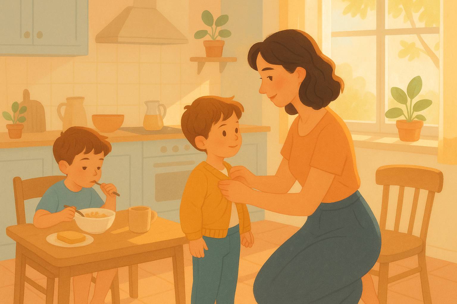 Cómo crear una rutina de mañanas para niños de 2 a 4 años sin prisas ni peleas