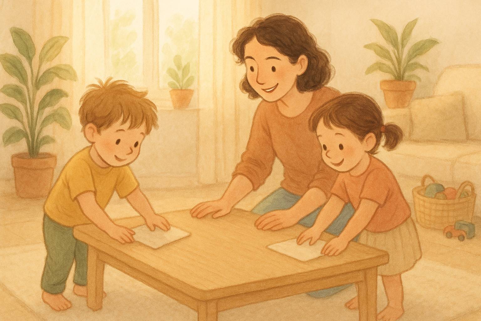 Cómo dividir responsabilidades domésticas con niños de 3 a 6 años